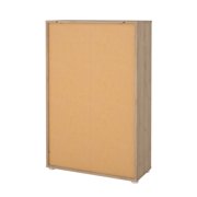 Tvilum Sign 3 Shelf Bookcase with Doors and Adjustable Storage in White and Hickory
