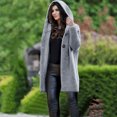 thumbnail image 2 of Babysbule 2023 Winter Coats for Women Women's Medium Length Cardigan Knitted Sweater Jacket, 2 of 6