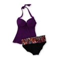 thumbnail image 2 of Profile Womens Starlet Aztec Belted 2 Piece Bikini, Purple, 32D, 2 of 2
