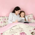 thumbnail image 4 of meiyoeat Retro Western Cowgirl Twin Comforter Sets For Kids, Pink Vintage Cowboy Boots Bedding Set For Girls,Pink Reversible,2pcs, 4 of 7