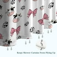 thumbnail image 6 of White Cow Bow Pattern Shower Curtain 36"x72" ,Bathroom Decorative Shower Curtains Set with 12 Hooks,Modern Waterproof Washable Shower Curtain, 6 of 6