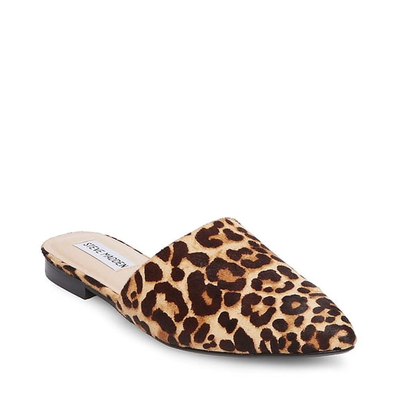 Steve Madden Womens Trace-L Fabric Pointed Toe Mules Leopard