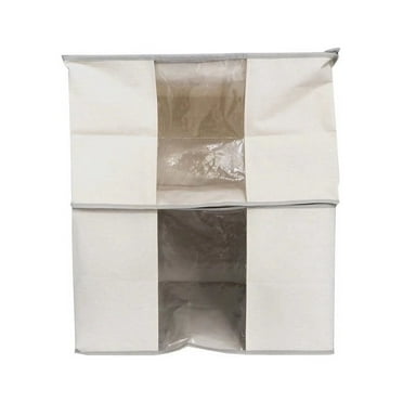 Mainstays Canvas and Clear Closet Storage Organizer Bag