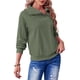 thumbnail image 3 of Sudadera con Cremallera para Mujer, Cuello Alto, Larga, Informal, Holgada, Tops Verde L, 3 of 7