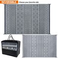 thumbnail image 3 of Alfombra de exterior SAND MINE, reversible, gris y blanco, 180 x 270 cm, 3 of 7