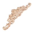 thumbnail image 3 of 40x12cm Exquisite Classic Rubber wood Carved Applique Furniture Natural Deca, 3 of 5