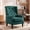 Green, variant on HOMCOM Button-Tufted Accent Chair with High Wingback, Rounded Cushioned Armrests and Thick Padded Seat, Dark Green