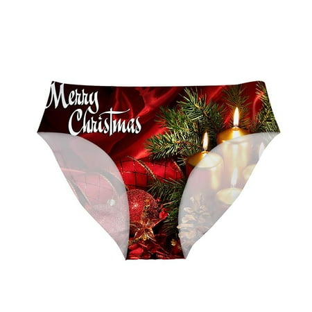 

Kayannuo Underwear Women Clearance Women s Christmas Printed Underwear Briefs Casual Comfortable Underwear Women s Underwear Red