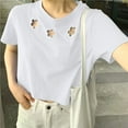 thumbnail image 4 of Womens T-shirts Short Sleeved Round Neck Summer Base T-shirt White XXL, 4 of 5
