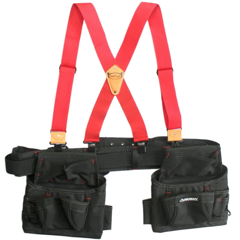 Ramede 2 Pcs 2 Inch Suspenders for Men Heavy Duty X-back