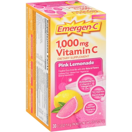  Pink Lemonade ® 1000mg de vitamine C Complément alimentaire Mélange de boisson 30 à 033 onces. Packets