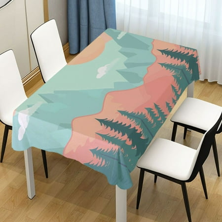 

ALAZA Scenery Sunset Rectangle Tablecloth Tablecover Dinning Table Cloth 60 x108
