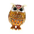 thumbnail image 6 of Diamonds Encrusted Owl Shaped Alloy Jewelry Box With Secure Storage Compartment for Earrings Necklaces, 6 of 8