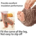 thumbnail image 5 of 2 Pairs Women Winter Leg Warmer Fuzzy Plush Over Knee Slipper Socks Solid Color Warm Thigh High Home Sleeping Stockings, 5 of 8