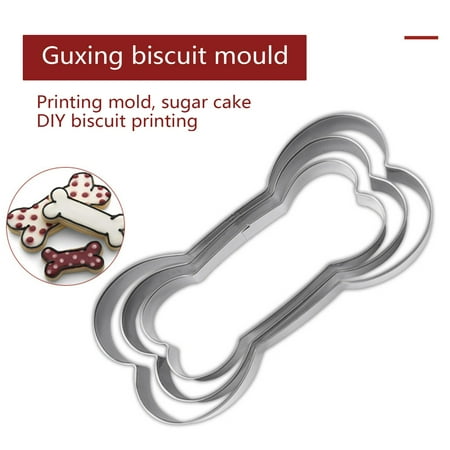 

Egg Fryer Easter Baking Diy Cake Cutting Mould Stainless Steel Dog Bone 3 Piece Biscuits Mould