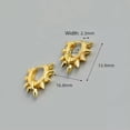thumbnail image 6 of QQTDFG Sterling Silver 925 Huggie Hoop Earrings Punk Rock Spikes F0130-Silver, 6 of 9