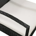 thumbnail image 5 of vidaXL 5 Piece Garden Lounge Set with Cushions Poly Rattan Black, 5 of 5
