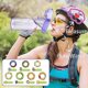 thumbnail image 2 of Juego de botellas de agua Yuxing 650 ml sin BPA azul, 2 of 5
