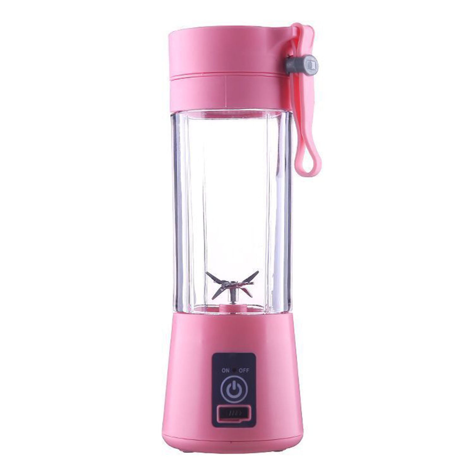 Blender Cup, Portable Blender One Button Operation Pink USB Rechargeable  for Baby Food