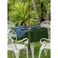 thumbnail image 4 of Outdoor Tablecloth with Umbrella Hole Zipper Solid Dark Green Round Tablecloth 54" Waterproof Outside Table Cloth Retro Minimalism Abstract Denim Texture Patio Table Cover Tablecloths for Picnic, 4 of 8