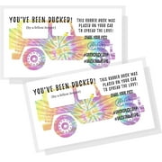 Crafters Cup You've Been Ducked Card 50 Pack 23.5 inches Business Card Size Duck Duck Jp Tag! Tie Dye SUV Design