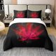 thumbnail image 3 of Funda Nórdica de Algodón con Hojas de Marihuana para Adolescentes, Juego de Ropa de Cama con Hojas de Cannabis Rojas, 3 of 7