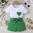 thumbnail image 2 of Sngxgn Girl's Sweaters Set 2 Piece Outfits Rib-Knit Sweatsuits Cute Pullover Sweatshirt and Sweatpants Kids Tracksuits(Green,7Y), 2 of 3