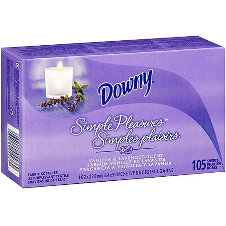 Downy Sheets Simple Pleasures Vanilla & Lavender, 105 ct