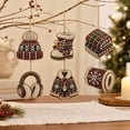 thumbnail image 6 of Hovilon 6PCS Christmas Wooden Ornaments DIY Pearl Kit, 6 Festive Designs Wood Pendant Style Holiday Tree Decor, DIY Painting of Diamond Craft Set for Home Decoration and Handmade Gift, 6 of 7