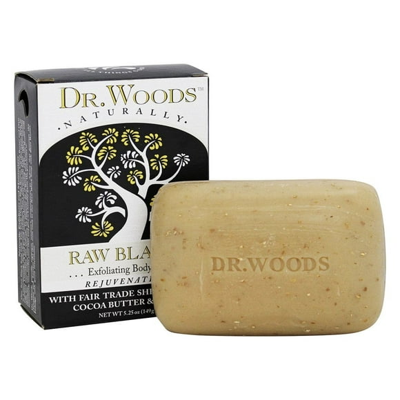 Dr. Woods - Raw Black Exfoliating Body Bar Soap - 5.25 oz.