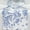 White and Blue, variant on Balsa Circle 12" x 108" White with Lavender Lilac Floral French Toile Polyester Table Top Runner Wedding Party Decor