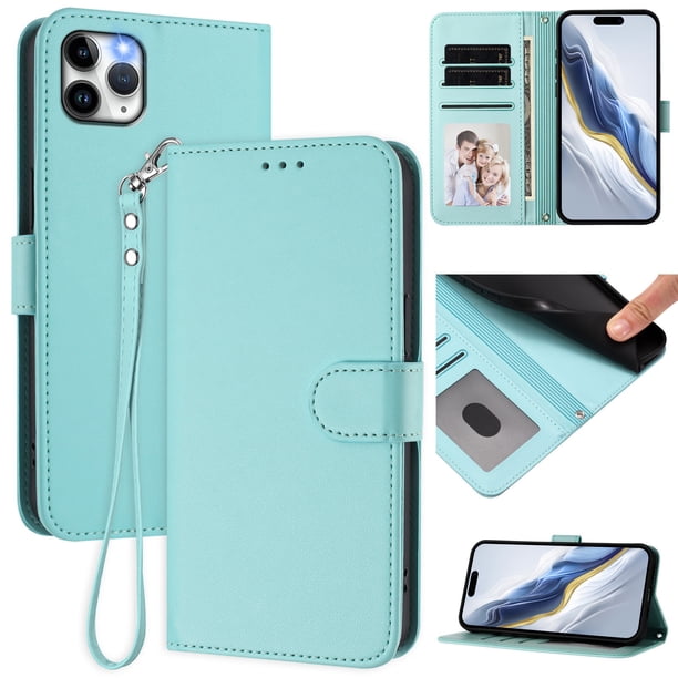 Funda Cartera GANGXUN para iPhone 11 Pro Max – Cierre Magnético, Protección RFID, Correa Desmontable, Compatible con Carga Inalámbrica
