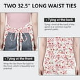 thumbnail image 6 of Multicolor Christmas Apron-Garden Aprons for Women with Pockets-Cotton Linen Waterproof Kitchen Cooking Gardening Aprons Adjustable for Kitchen,Cooking,BBQ and Salon 32"x27", 6 of 7