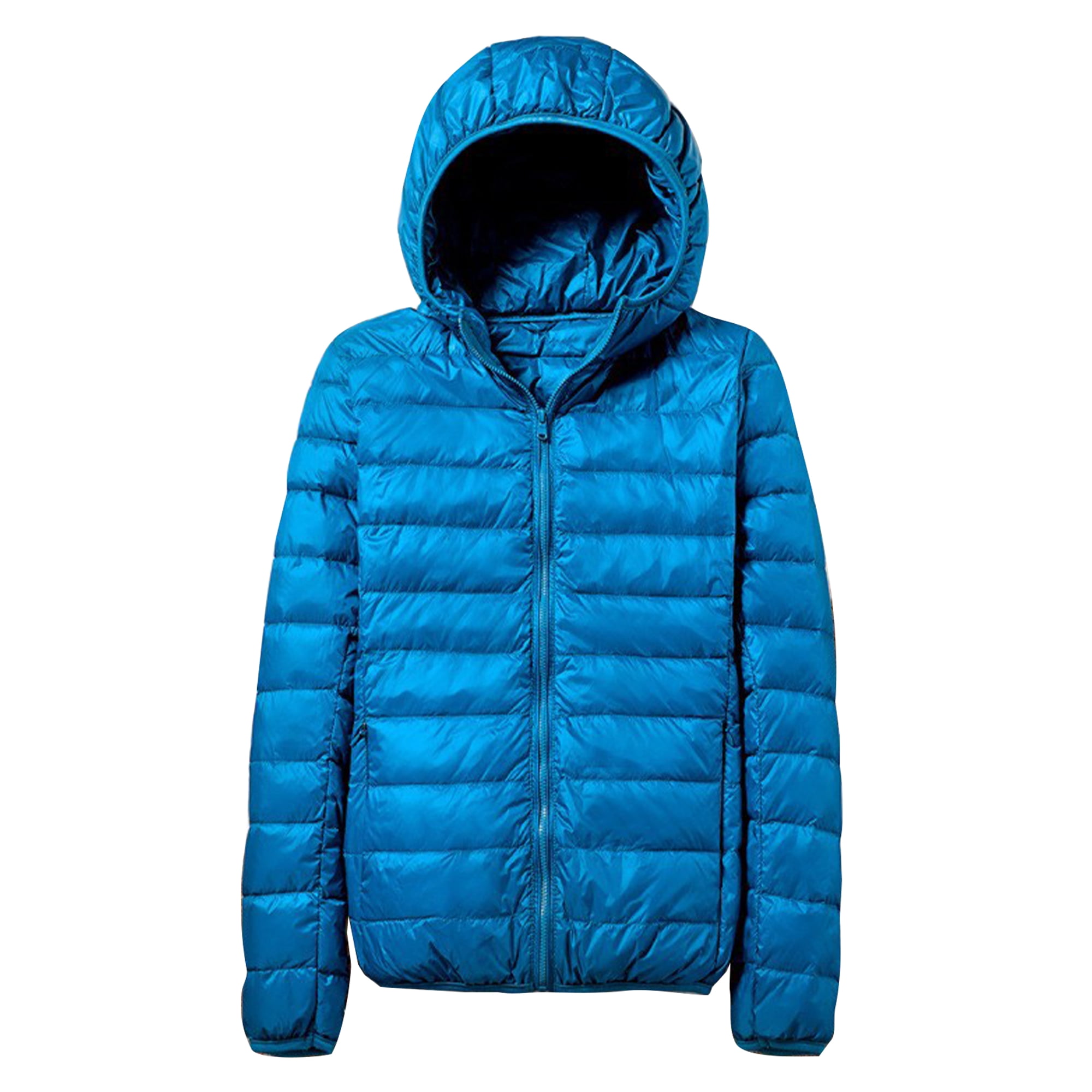 Blue down coat ladies online