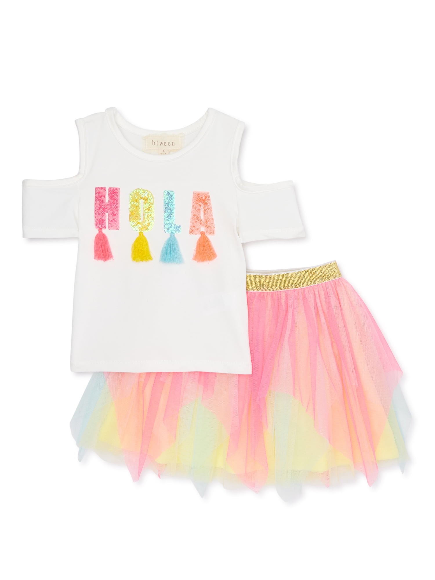 jojo siwa embellished short cold shoulder sleeve tutu dress girls
