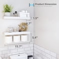 thumbnail image 3 of Estantes de baño QEEIG blancos sobre inodoro con almacenamiento de papel higiénico, 3 of 9