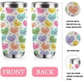 thumbnail image 3 of Colorful Love Hearts Tumbler with Lid and Straw, Cute Valentine''s Day Gifts for Women, Be Mine Kiss Anniversary Wedding Stainless Steel Travel Coffee Cup, 20oz Double Wall Vacuum Insulated Mug, 3 of 6