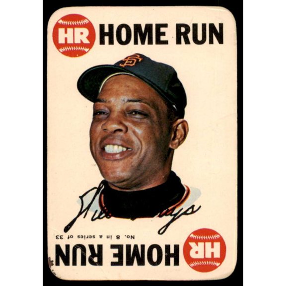 Willie Mays (light crease) Card 1968 Topps Game #8