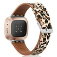 thumbnail image 6 of Watch Bands Compatible with Fitbit Versa 3 / Fitbit Sense, Genuine Leather Band Replacement Accessories Strap Wristband, Classic Leopard, 6 of 7