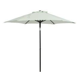 better homes and gardens patio umbrella black and white Safavieh Elegant Valance Auto Tilt Scalloped Umbrella, 8 Steel Ribs. Pagoda Round Black & Natural