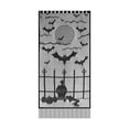thumbnail image 2 of Vrorvz Halloween Decorations Indoor Curtain with Pumpkin Design High Density Polyester Light Blocking Heat Insulating Lace Curtain for Home or Office Door Neatness 83.9x40.2in Black, 2 of 6