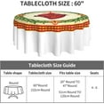 thumbnail image 4 of Sacred Heart of Jesus Round Tablecloth Thicken Desk Cloth Washable Table Cover Table Cloth for Kitchen Daily Dinning Party Tabletop Decor 60 Inch, 4 of 6