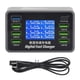thumbnail image 2 of Puerto USB 50W 8 Puertos QC30 PD Cargador Rápido con Voltímetro Digital LED Azul Reemplazo Estación de Carga USB Múltiple ANGGREK  Otros, 2 of 8