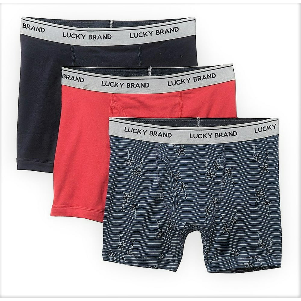 Lucky Brand - LUCKY BRAND MEN - 3 PACK BOXER BRIEF - 191 P01 WAVES BLUE ...