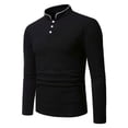thumbnail image 1 of Hombres Casual Sólido Primavera Moda Stand-up Collar Pullover Manga larga Slim Fit Blusa Pompotops  oipoqjl29964, 1 of 8