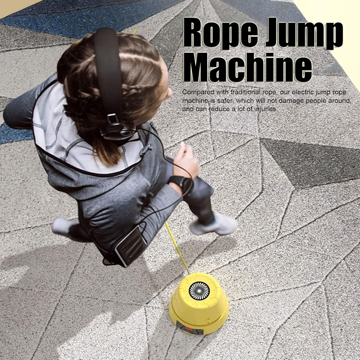 Smart Jump Rope Machine - Automatic Count Intelligent Electric Skipping Machine Exercise Rope Skipping Workout for Family, Office, Gym, Party