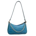 thumbnail image 2 of Vintage mujer PU cocodrilo patrón axila bolsa cadena Hobos bolso (azul) Tmvgtek Para estrenar, 2 of 8