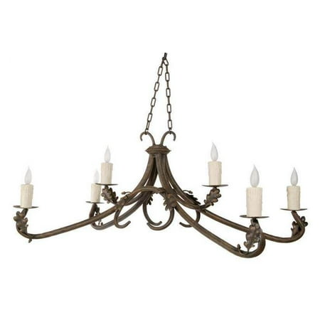 Oakdale 6 Arm Chandelier Ivory Natural Black Com Oakdale 6 Arm Chandelier Ivory Natural Black