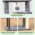 thumbnail image 7 of Cat Tree, Cat Tower for Indoor Cats, 43.3 inch Cat Tree Tower with Sturdy Steel Tube, Hammock, Cat Condo for Small Cats and Kittens, Scratching Post, Smoky Gray GCT004SG, 7 of 7