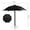 Black, variant on Honmine Mini Printed Umbrella for Car, Mobile Phone Umbrella Owner Sunshade for Navigation, Windshield Sunscreen Anti-Reflective Small Umbrella for Dashboard, Cup Holder